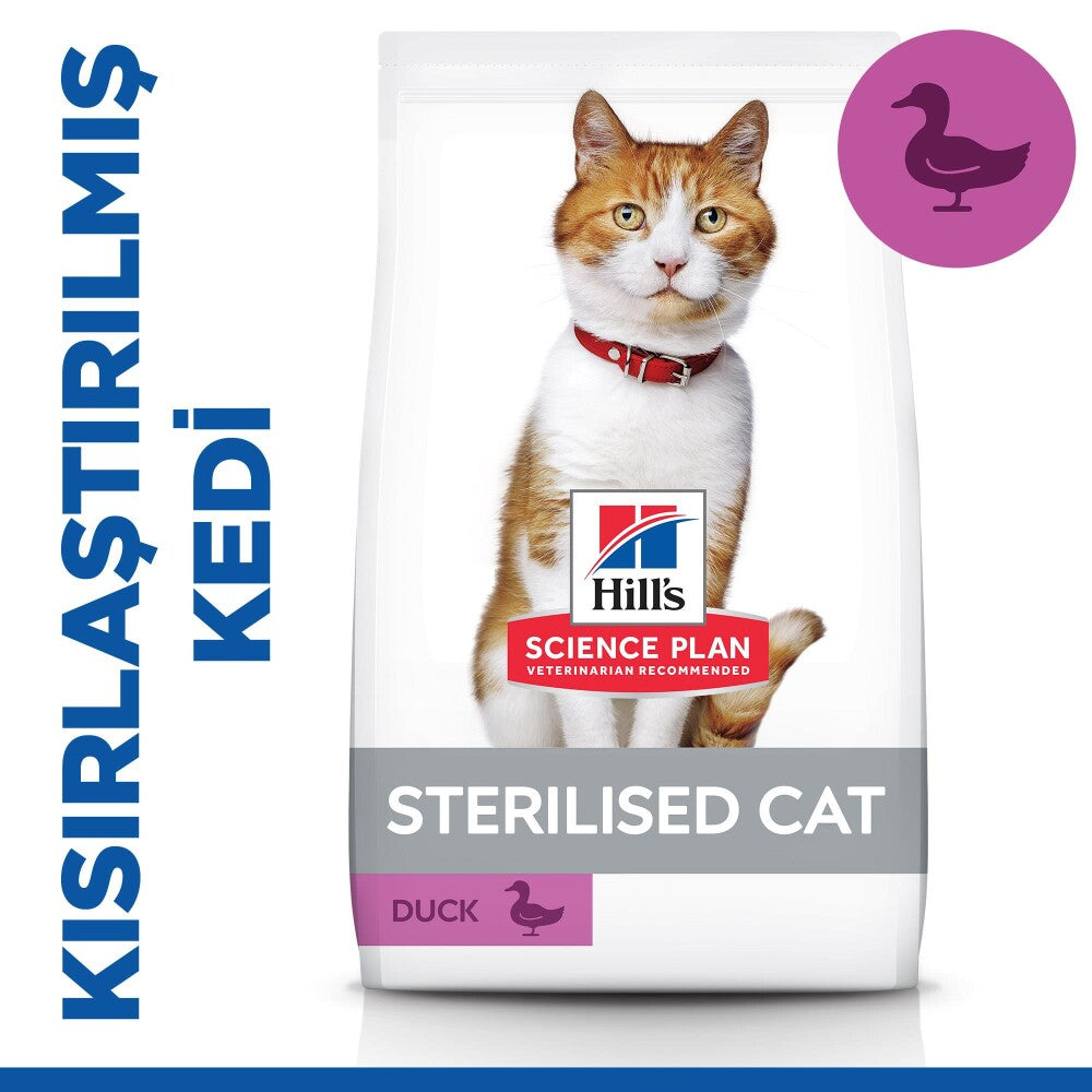Hill's Science Plan Kısırlaştırılmış Yetişkin Ördekli Kedi Maması 8 KG + 2 KG | SRC: Barcode: 052742035994